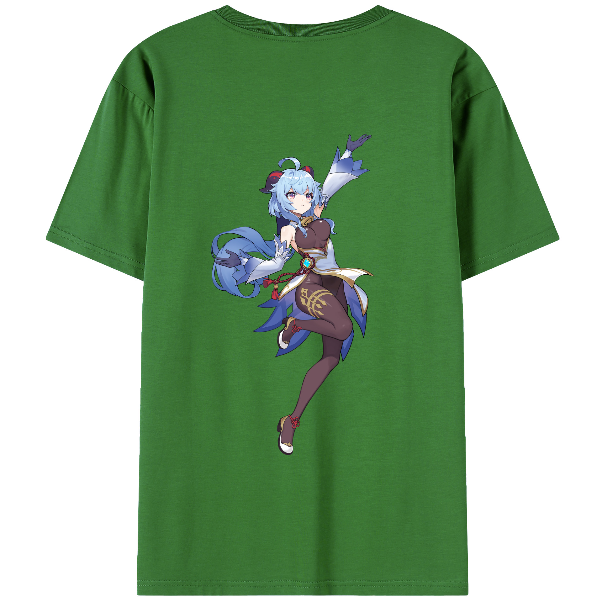 げんし神 甘雨 かんう genshin Ganyu レディース半袖Tシャツ(バックプリント)